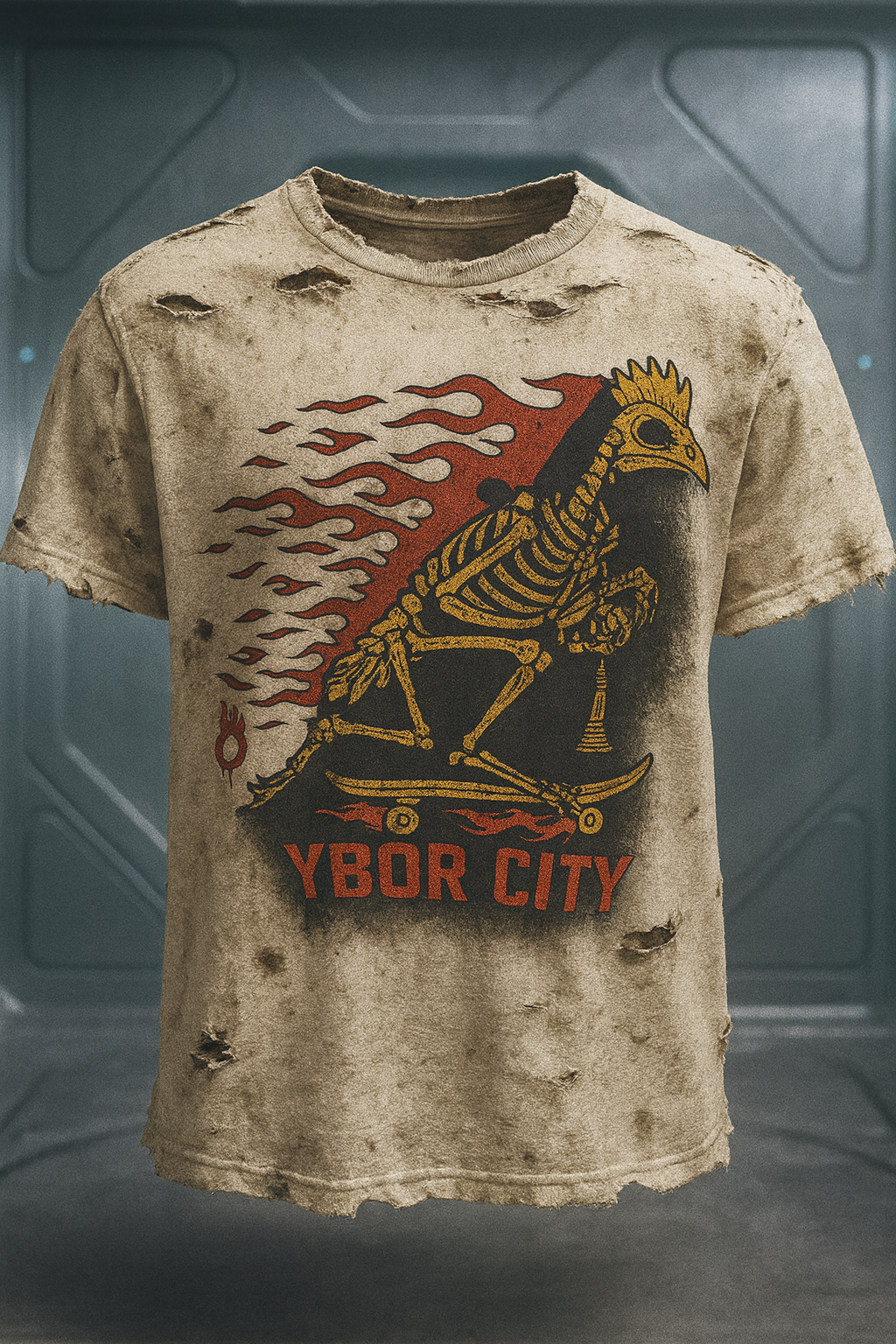 Skate Tampa Tee Grunge Off-White Streetwear Shirt