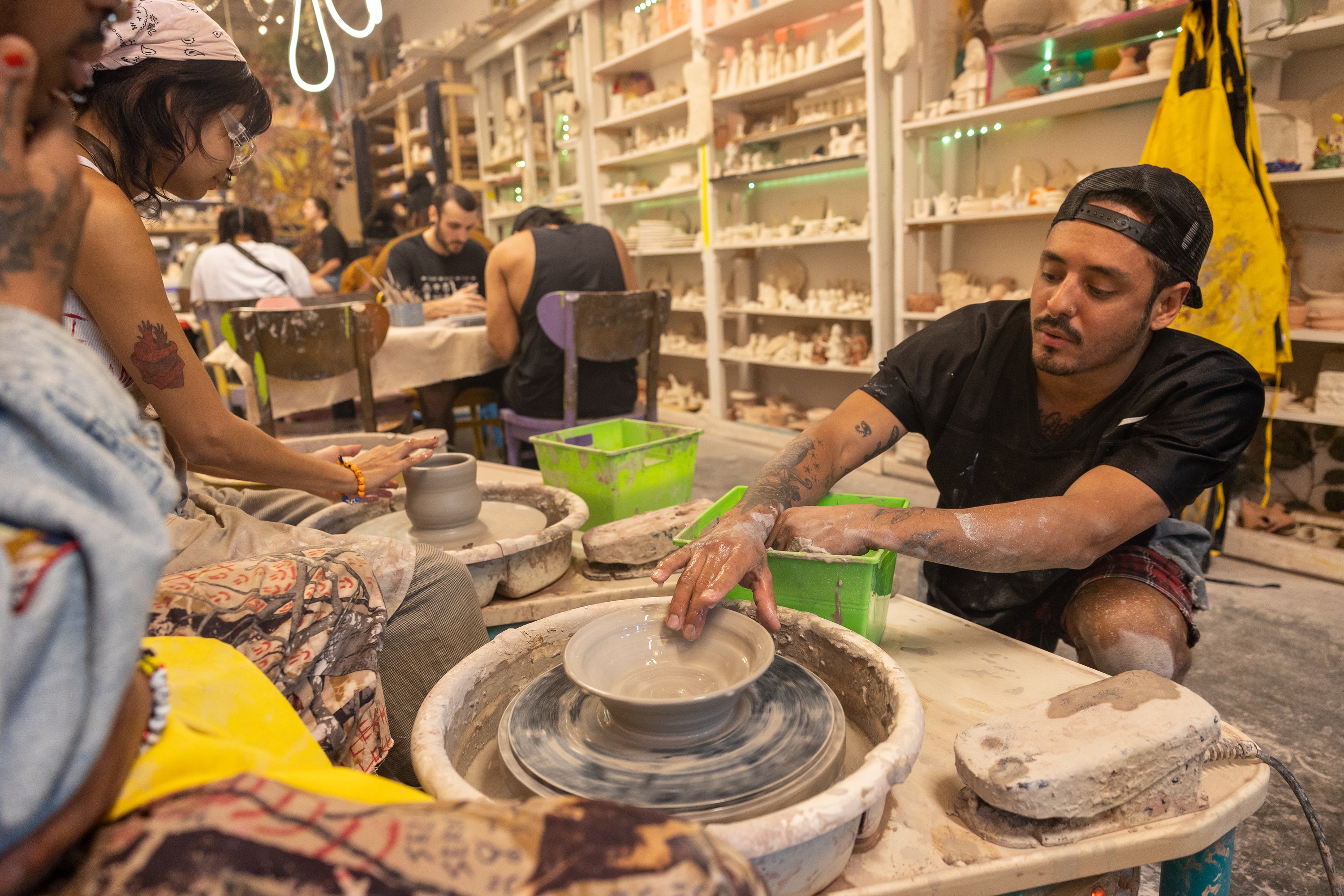 Pottery membership wheel throwing Ceramic painting Mosaic art painting DRIP Ybor