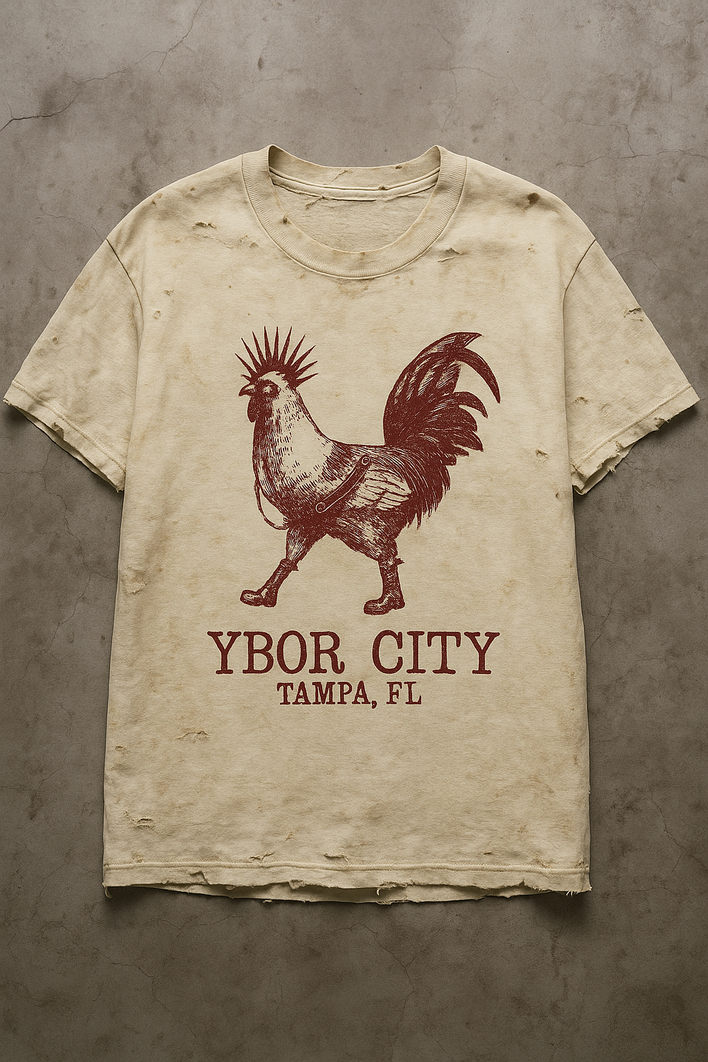 Punk rooster Ybor city Tampa Florida